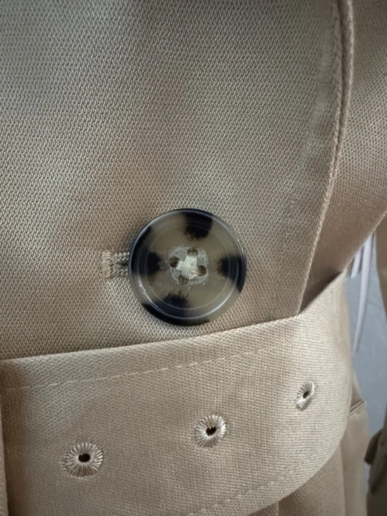 Caslon Cotton Classic Beige Trench Coat with Removable Belt - Picture 5 of 17